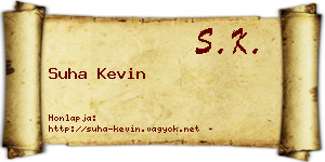 Suha Kevin névjegykártya